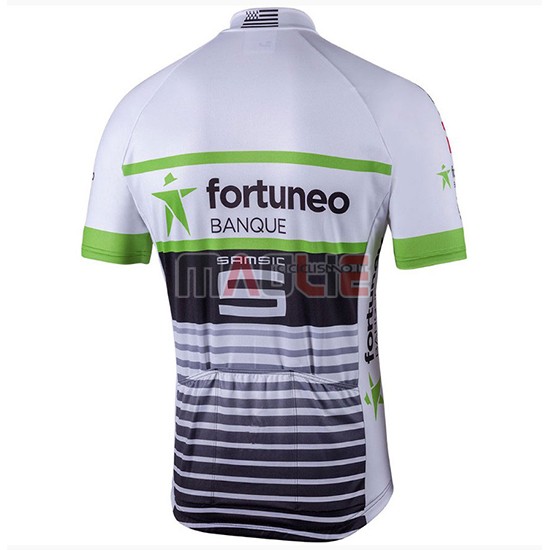 2018 Maglia Fortuneo Samsic Manica Corta Bianco